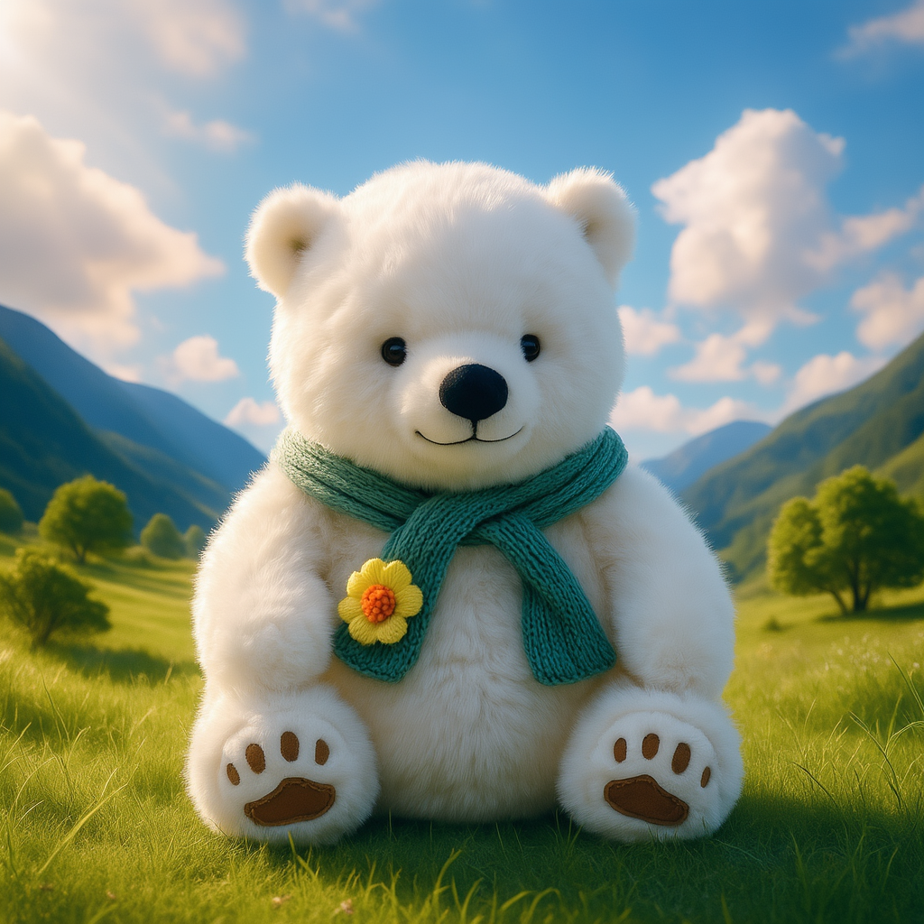 AI Interactive Talking Plush Polar Bear Toy - Smart Realistic Polar Bear Sings, Responds with Speech Bubble, Perfect Friend Gift, Heartfelt Valentine's Gift, Birthday Gift for Kids, Luxury Gift for Parents, Useful Gift for Seniors