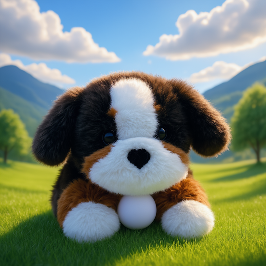 AI Interactive Talking Plush Bernese Mountain Puppy Toy - Smart Realistic Puppy Sings, Responds with Speech Bubble, Perfect Friend Gift, Heartfelt Valentine's Gift, Birthday Gift, Luxury Gift for Parents, Useful Gift for Seniors.