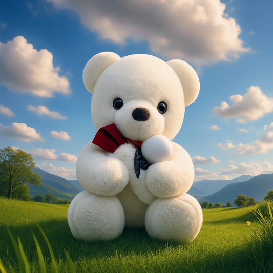 AI Interactive Talking Plush White Bear Toy - Smart Realistic White Bear Sings, Responds with Speech Bubble, Perfect Friend Gift, Heartfelt Valentine's Gift, Birthday Gift, Luxury Gift for Parents, Useful Gift for Seniors.