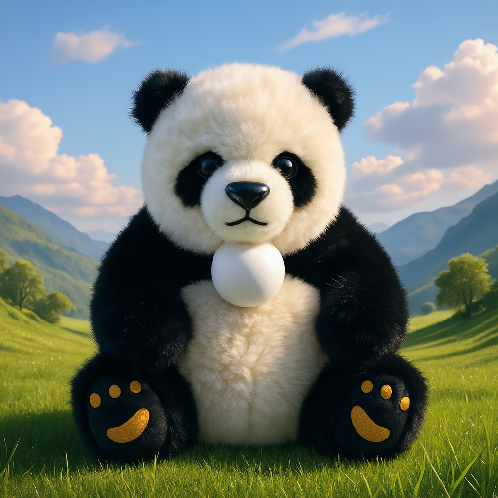 AI Interactive Talking Plush Panda Toy - Smart Realistic Panda Sings, Responds with Speech Bubble, Perfect Friend Gift, Heartfelt Valentine's Gift, Birthday Gift for Kids, Luxury Gift for Parents, Useful Gift for Seniors.