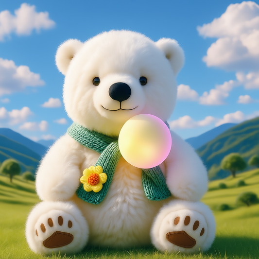 AI Interactive Talking Plush Polar Bear Toy - Smart Realistic Polar Bear Sings, Responds with Speech Bubble, Perfect Friend Gift, Heartfelt Valentine's Gift, Birthday Gift for Kids, Luxury Gift for Parents, Useful Gift for Seniors.