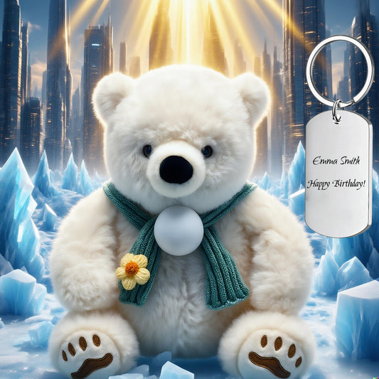AI Interactive Talking Plush Polar Bear Toy - Smart Realistic Polar Bear Sings, Responds with Speech Bubble, Perfect Friend Gift, Heartfelt Valentine's Gift, Birthday Gift for Kids, Luxury Gift for Parents, Useful Gift for Seniors