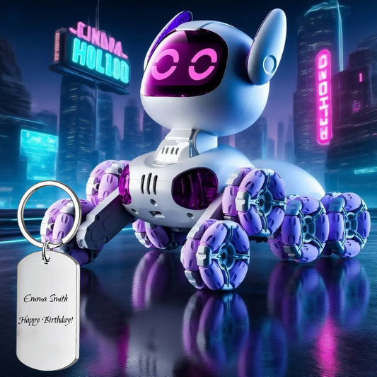 8-Wheel Stunt Robot Dog Toy - Smart Robot Dog Perfect Friend Gift, Heartfelt Valentine's Gift, Birthday Gift