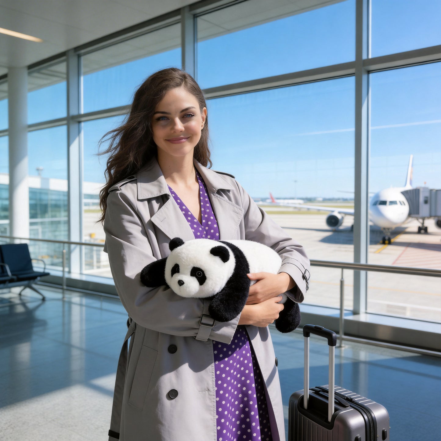 AI Companion Plush Toy Panda Bear – Smart Interactive Panda, Emotional Support Plush, Cute Virtual Pet for Work & Home