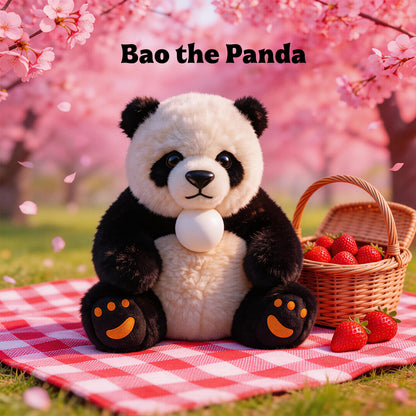 AI Companion Plush Toy Panda Bear – Smart Interactive Panda, Emotional Support Plush, Cute Virtual Pet for Work & Home