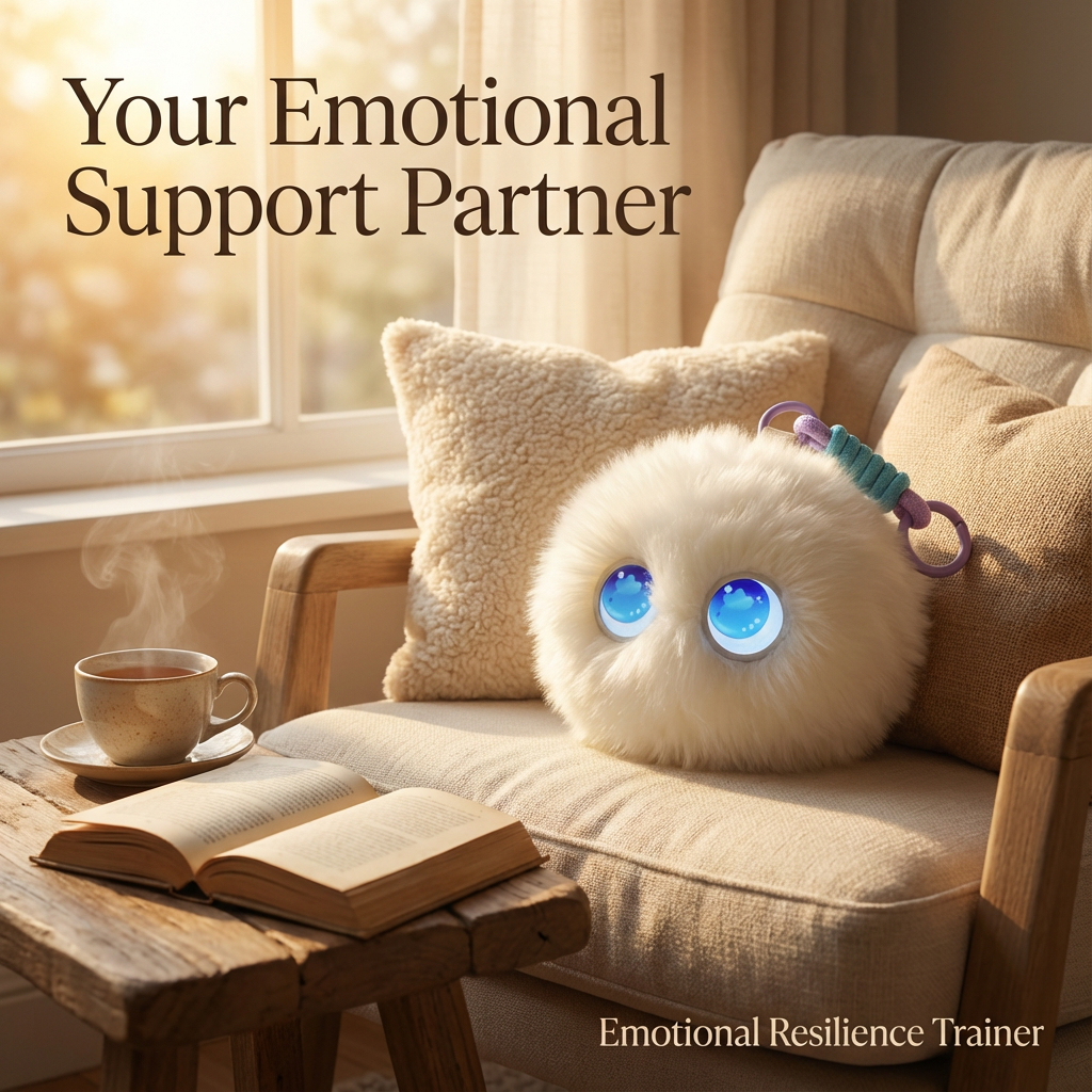 AI Companion Plush Toy – Smart Interactive Desk Buddy Plush Ball, Emotional Support Plush, Cute Virtual Pet for Work & Home