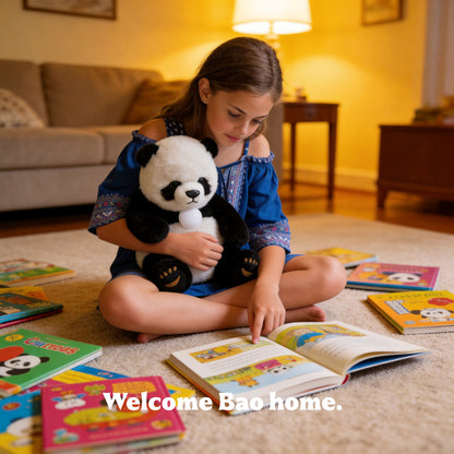 AI Companion Plush Toy Panda Bear – Smart Interactive Panda, Emotional Support Plush, Cute Virtual Pet for Work & Home