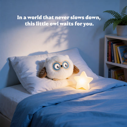 AI Companion Plush Owl – Smart Interactive AI Owl, Emotional Support Plush, Cute Virtual Pet for Work & Home