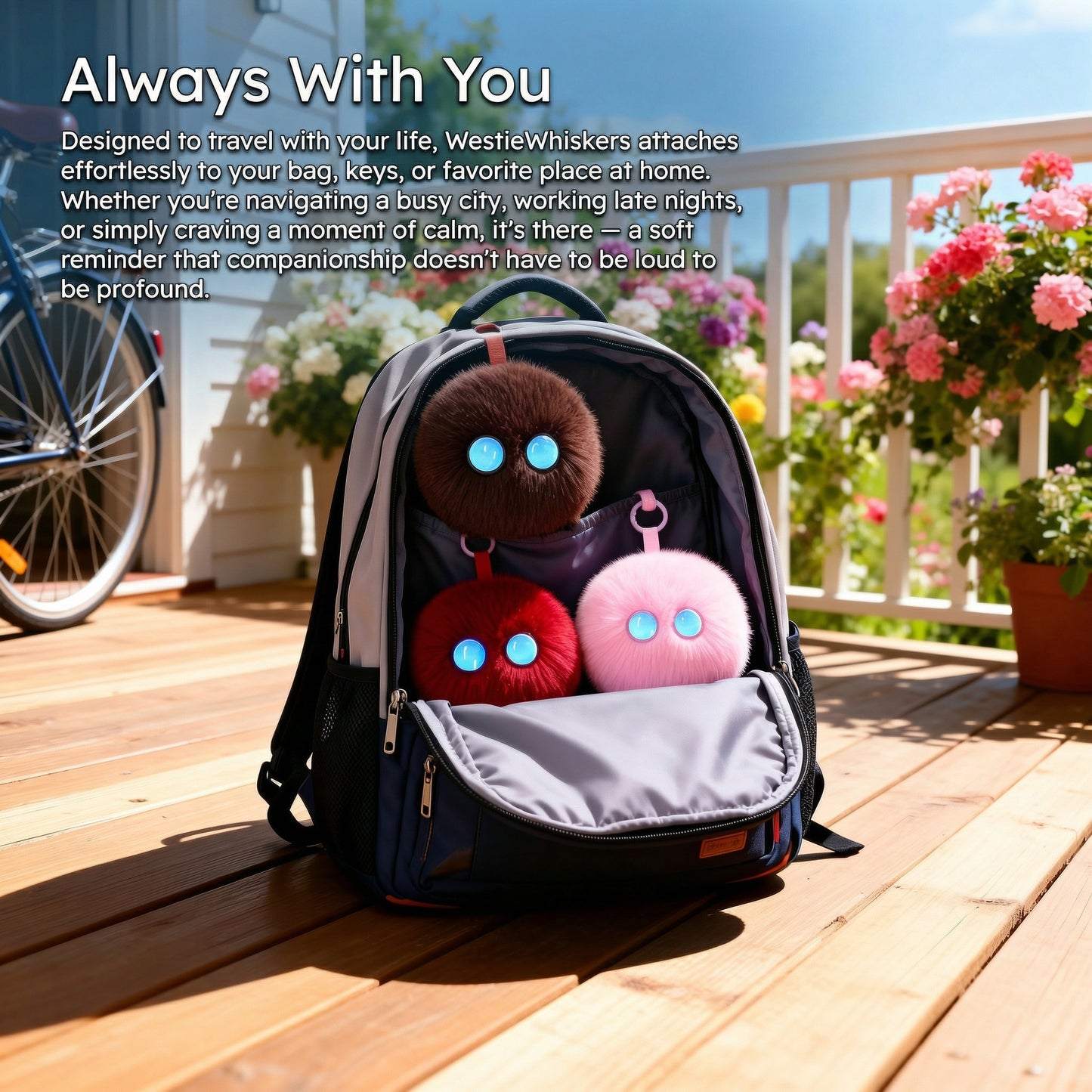 AI Companion Plush Toy – Smart Interactive Desk Buddy Plush Ball, Emotional Support Plush, Cute Virtual Pet for Work & Home