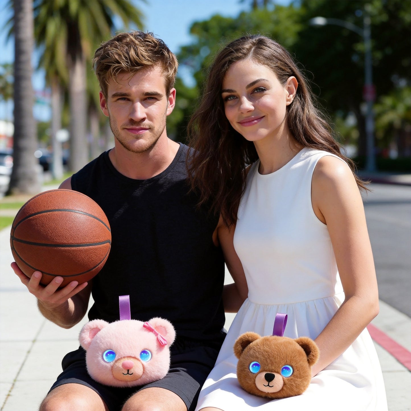 AI Companion Plush Toy Couple Bear – Smart Interactive AI Bear, Emotional Support Plush, Cute Virtual Pet for Work & Home