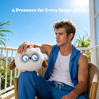 AI Companion Plush Owl – Smart Interactive AI Owl, Emotional Support Plush, Cute Virtual Pet for Work & Home