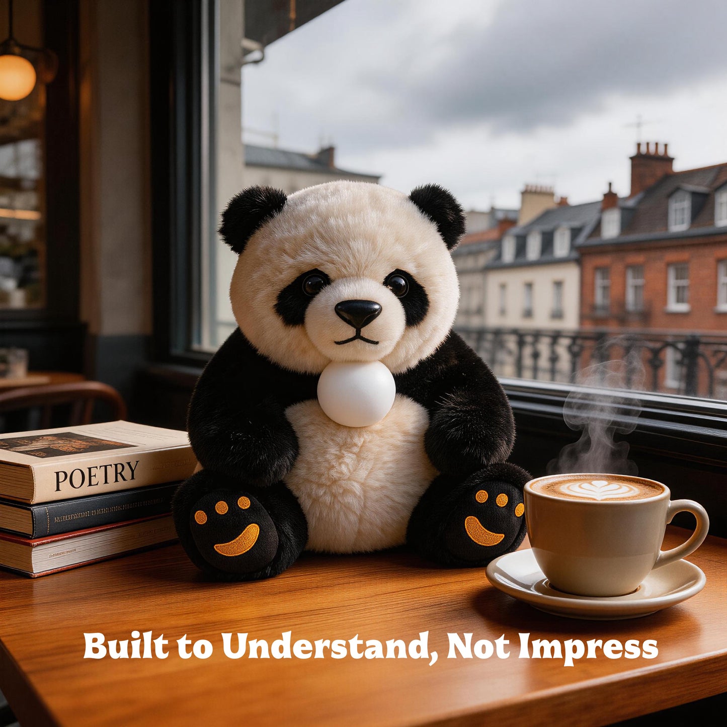 AI Companion Plush Toy Panda Bear – Smart Interactive Panda, Emotional Support Plush, Cute Virtual Pet for Work & Home