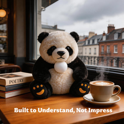 AI Companion Plush Toy Panda Bear – Smart Interactive Panda, Emotional Support Plush, Cute Virtual Pet for Work & Home