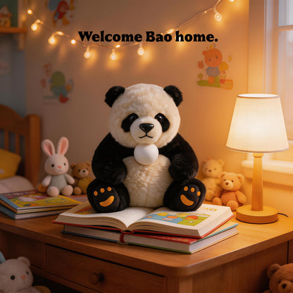 AI Companion Plush Toy Panda Bear – Smart Interactive Panda, Emotional Support Plush, Cute Virtual Pet for Work & Home