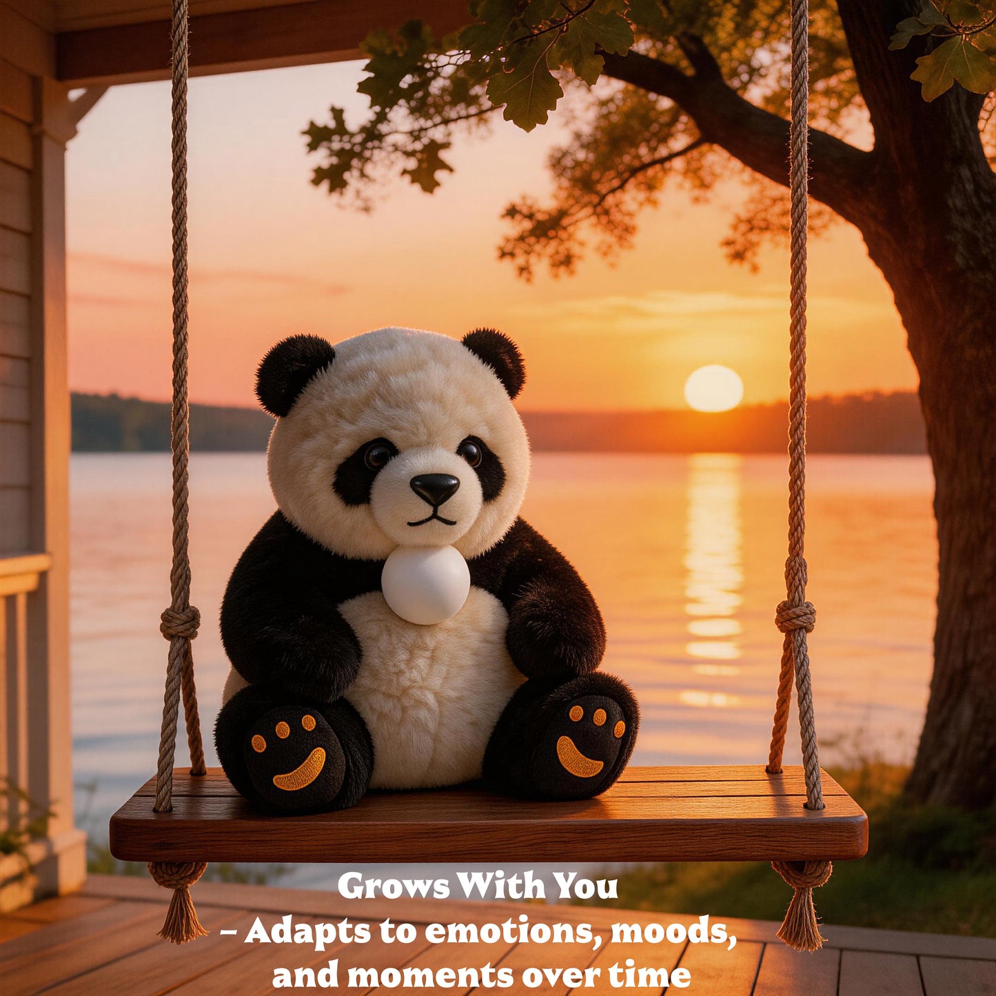 AI Companion Plush Toy Panda Bear – Smart Interactive Panda, Emotional Support Plush, Cute Virtual Pet for Work & Home
