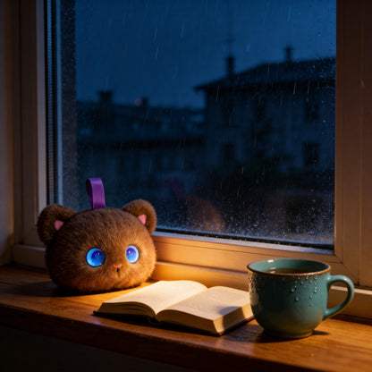 AI Companion Plush Toy Cat – Smart Interactive AI Cat, Emotional Support Plush, Cute Virtual Pet for Work & Home