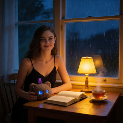 AI Companion Plush Toy Cat – Smart Interactive AI Cat, Emotional Support Plush, Cute Virtual Pet for Work & Home