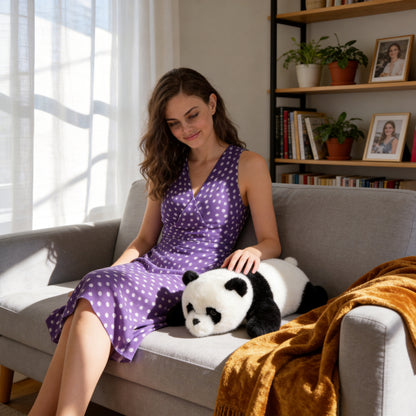 AI Companion Plush Toy Panda Bear – Smart Interactive Panda, Emotional Support Plush, Cute Virtual Pet for Work & Home