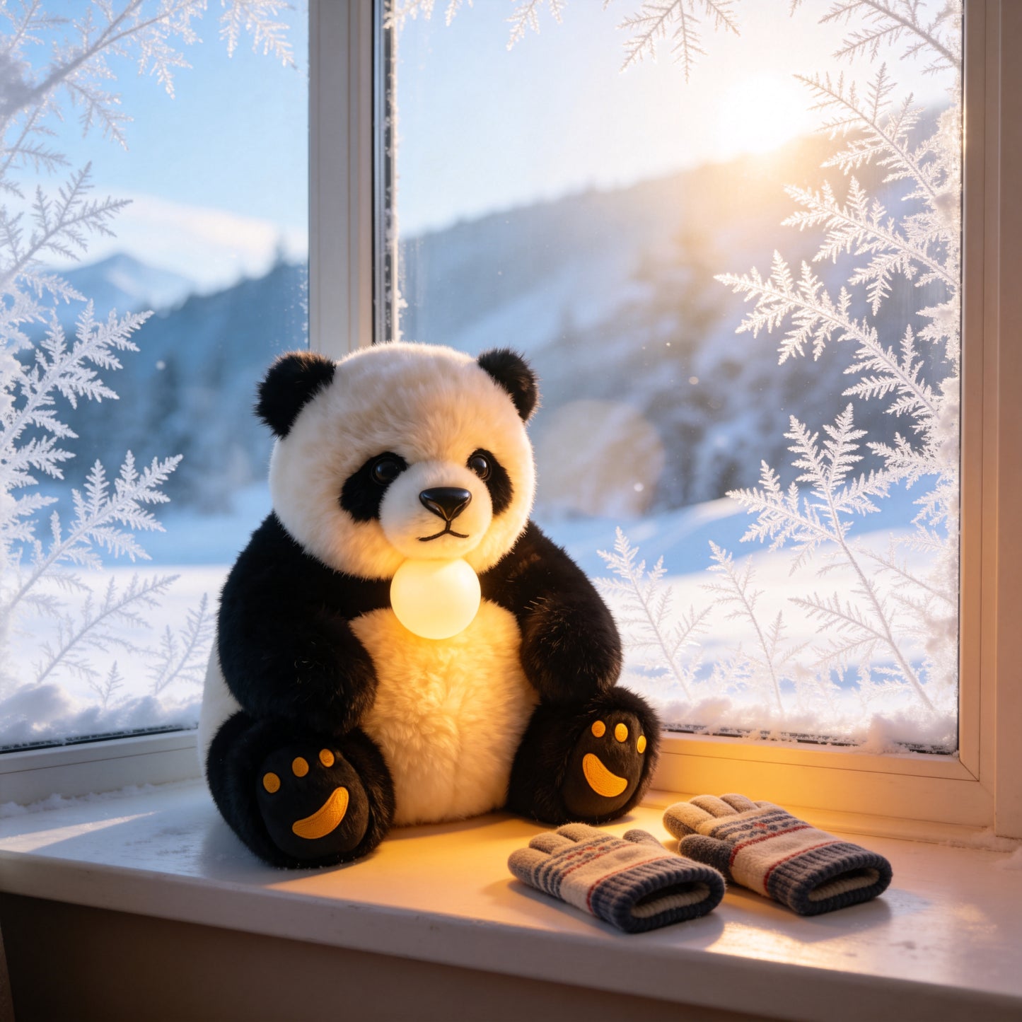 AI Companion Plush Toy Panda Bear – Smart Interactive Panda, Emotional Support Plush, Cute Virtual Pet for Work & Home