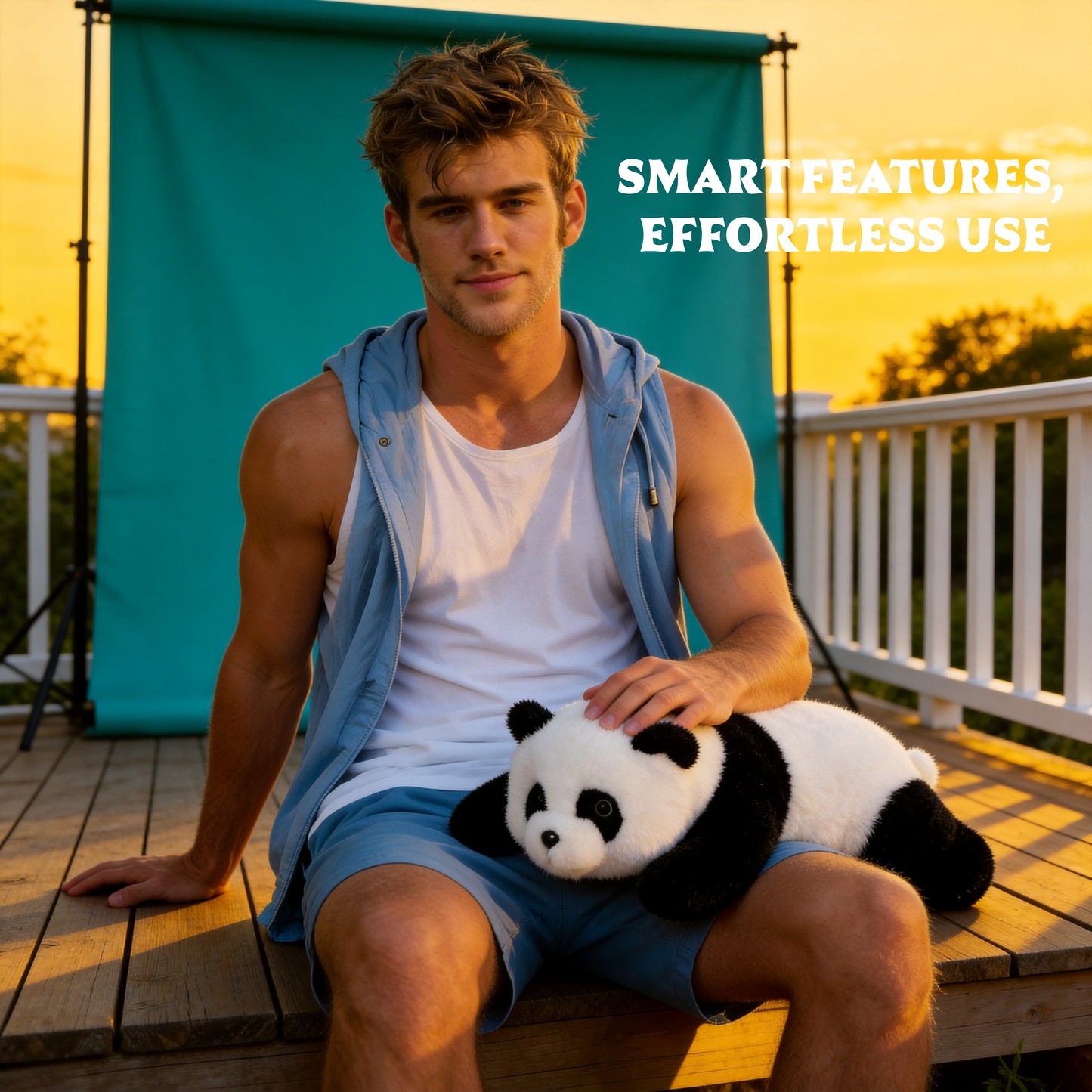 AI Companion Plush Toy Panda Bear – Smart Interactive Panda, Emotional Support Plush, Cute Virtual Pet for Work & Home