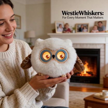 AI Companion Plush Owl – Smart Interactive AI Owl, Emotional Support Plush, Cute Virtual Pet for Work & Home