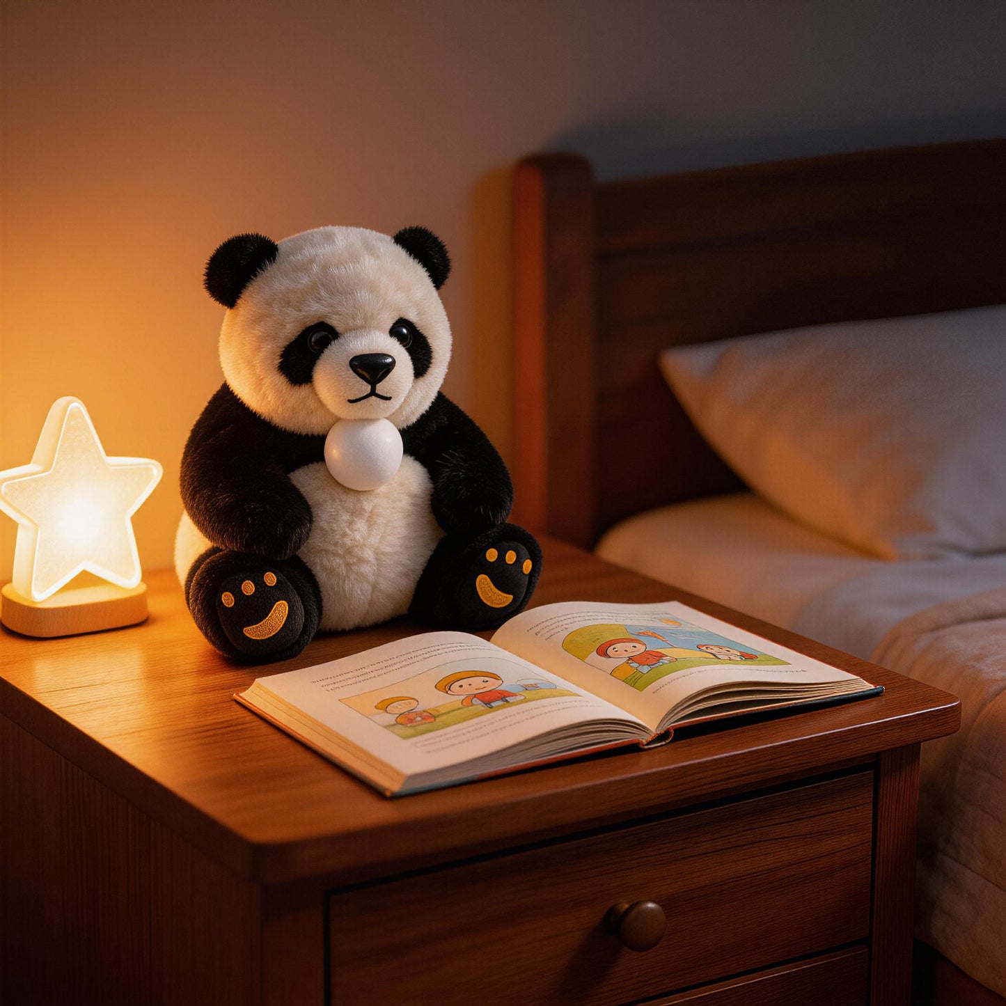AI Companion Plush Toy Panda Bear – Smart Interactive Panda, Emotional Support Plush, Cute Virtual Pet for Work & Home