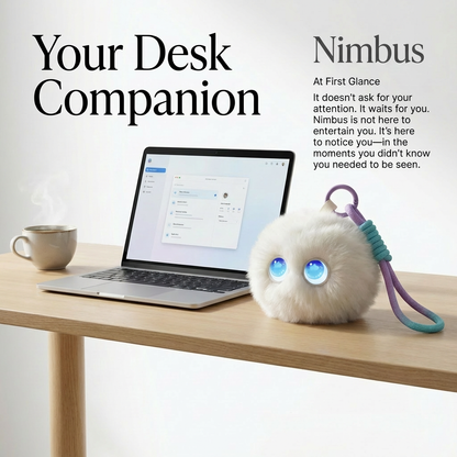 AI Companion Plush Toy – Smart Interactive Desk Buddy Plush Ball, Emotional Support Plush, Cute Virtual Pet for Work & Home