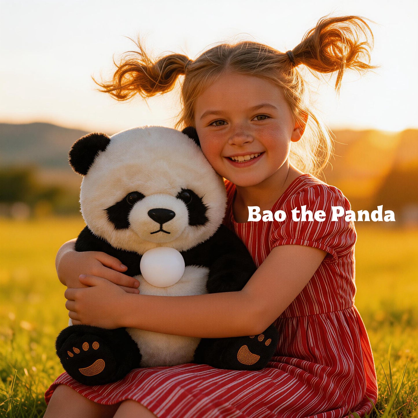 AI Companion Plush Toy Panda Bear – Smart Interactive Panda, Emotional Support Plush, Cute Virtual Pet for Work & Home