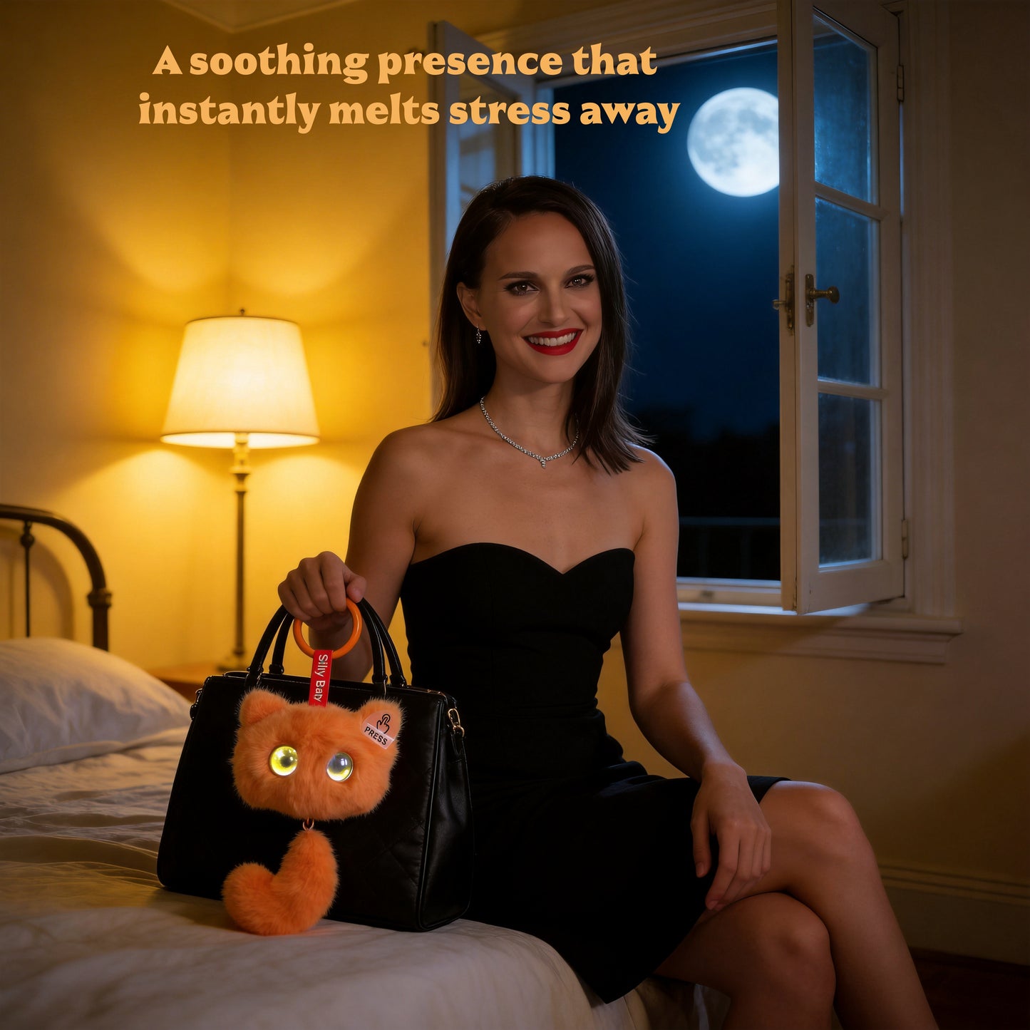 AI Companion Plush Toy Whisper the Curious Cat – Smart Interactive AI Cat, Emotional Support Plush, Cute Virtual Pet for Work & Home