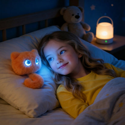 AI Companion Plush Toy Whisper the Curious Cat – Smart Interactive AI Cat, Emotional Support Plush, Cute Virtual Pet for Work & Home